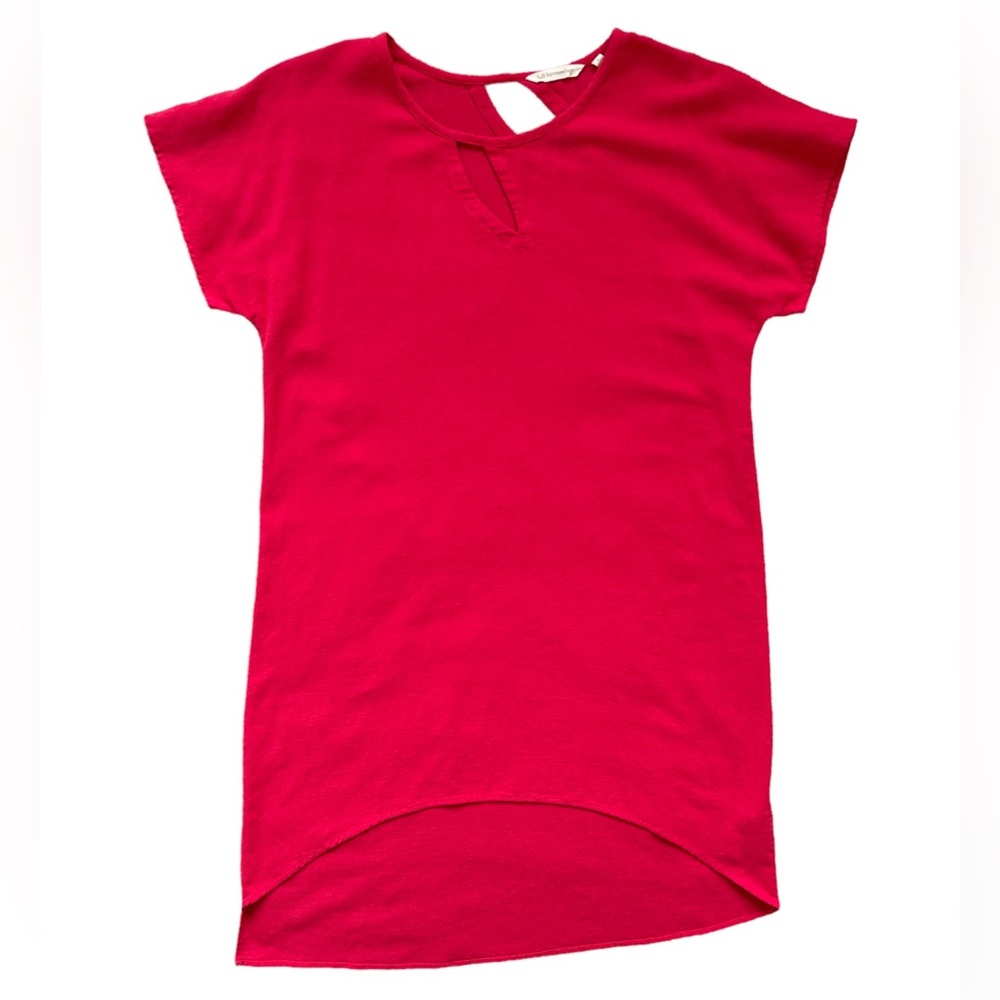 Soft Surroundings • Red Asymmetrical Tunic Dress • Cut Out • High Low Lagenlook